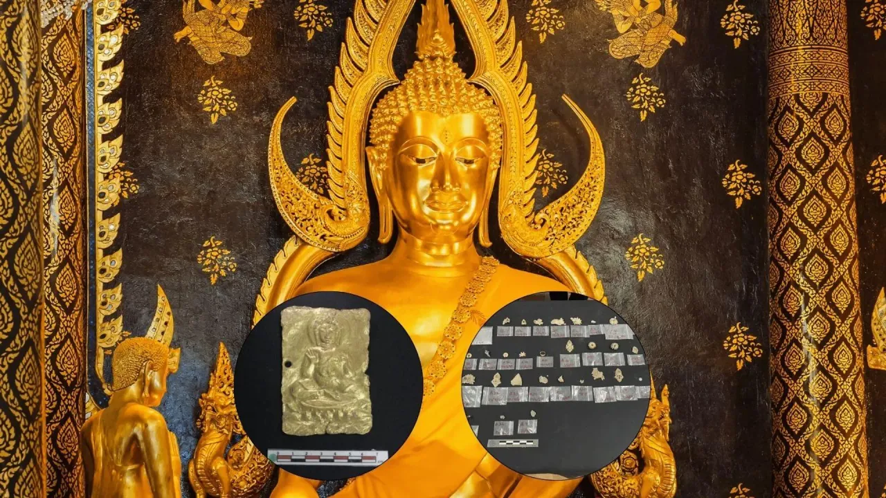1300 yıllık Buda heykelinin altında hazine bulundu