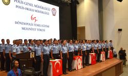 65. Dönem Polis Okulu Yemin ve Mezuniyet Töreni’nde 187 polis adayı Polis Teşkilatı’na katıldı