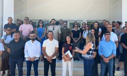 KTOEÖS, Lefke Gazi Lisesi önünde basın açıklaması yaptı