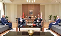 Cumhurbaşkanı Erhürman, İyi Parti Uluslararası İlişkiler Başkanı Erozan ile görūştü