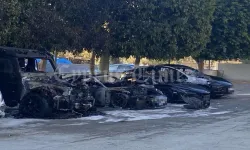 Güney Kıbrıs'ta öldürülen iş insanının ortağına ait 4 araç yandı