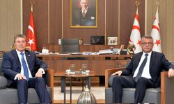 Cumhurbaşkanı Tufan Erhürman, Başbakan Ünal Üstel'i kabul etti