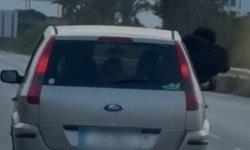 Trafik güvenliği ve insan hayatını tehlikeye atan sürücü ile yolcu rapor edildi