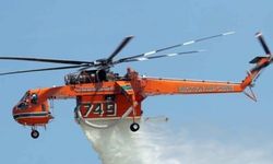 Güney Kıbrıs'taki yangın söndürme helikopterleri müdahaleye hazır ...