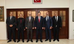 MÜSİAD KKTC heyeti, Cumhurbaşkanı Yardımcısı Cevdet Yılmaz ile bir araya geldi