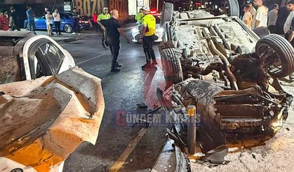 Alkollü sürücünün neden olduğu zincirleme kazada 2 kişi yaralandı