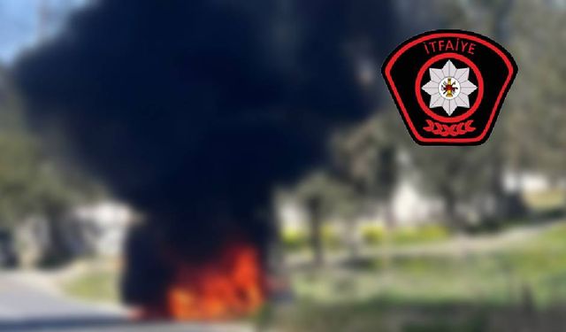 Çatalköy ve Vadili’de araç yangını!