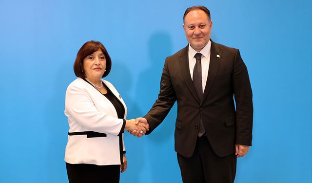 Öztürkler, Azerbaycan Milli Meclisi Başkanı Gafarova ile görüştü