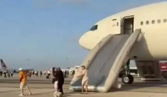 THY uçağında korku dolu anlar! Slide'ları açarak acil iniş yaptı
