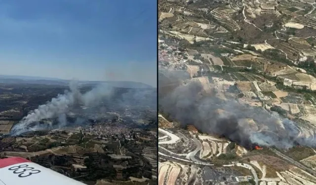Omodos bölgesindeki yangın kontrol altında