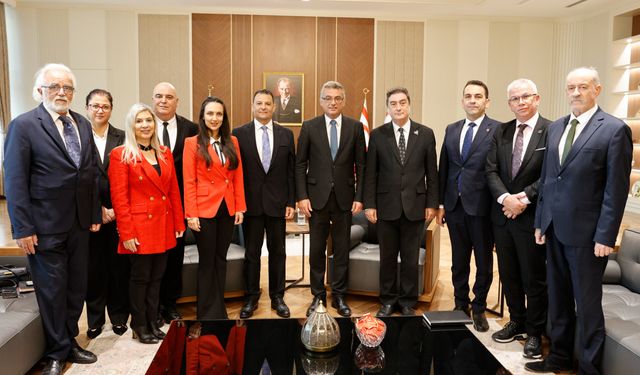 Cumhurbaşkanı Erhürman, Kıbrıs Üniversiteler Birliği heyetini kabul etti