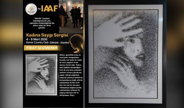 “Hayır” eseri Kadına Saygı Sergisi’nde sanatseverlerle buluştu