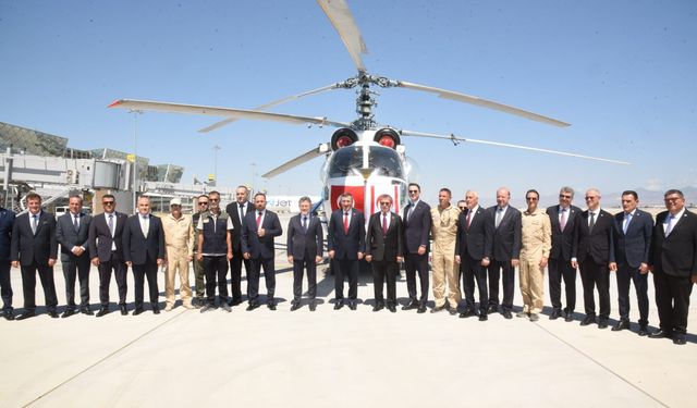 Ercan’da Yangın Söndürme Helikopteri teslim töreni yapıldı