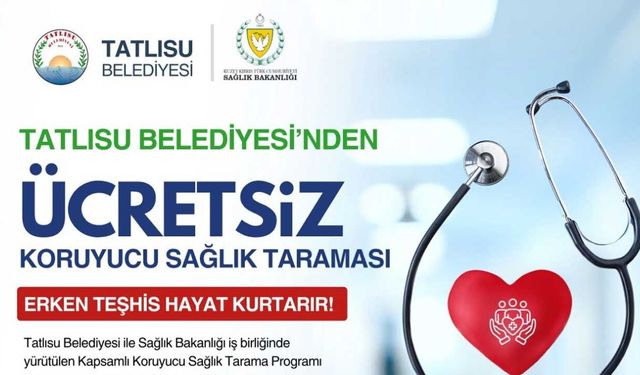 Tatlısu Belediyesi'nin ücretsiz sağlık taramaları devam ediyor