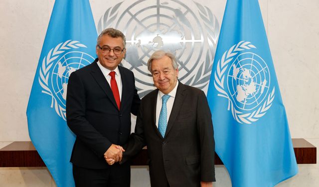 Cumhurbaşkanı Erhürman, BM Genel Sekreteri Guterres ile görüştü