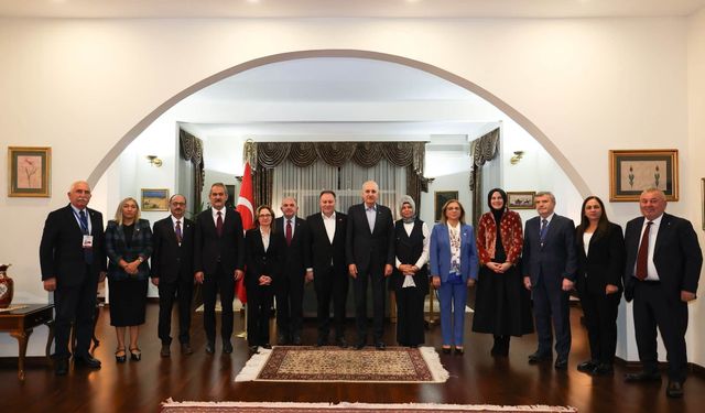 Kurtulmuş ve Öztürkler’den Türkiye’nin Bişkek Büyükelçiliğine ziyaret