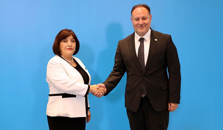 Öztürkler, Azerbaycan Milli Meclisi Başkanı Gafarova ile görüştü