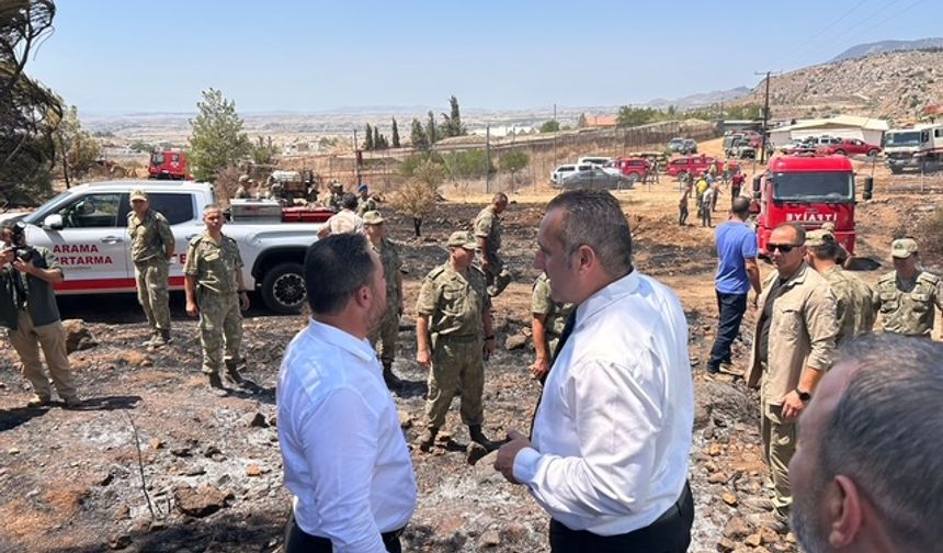 Çavuş, Dikmen’deki yangın söndürme çalışmalarını yerinde inceledi