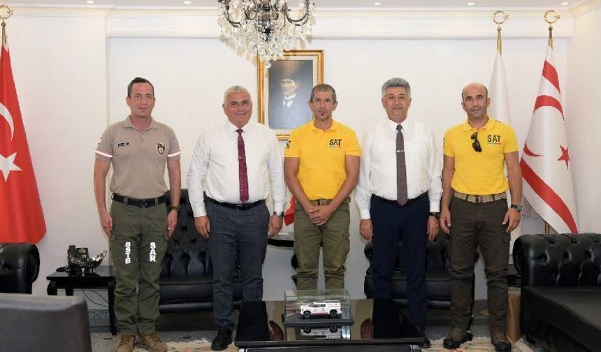 Sivil Afet Timi Derneği’nden Karaca’ya veda ziyareti