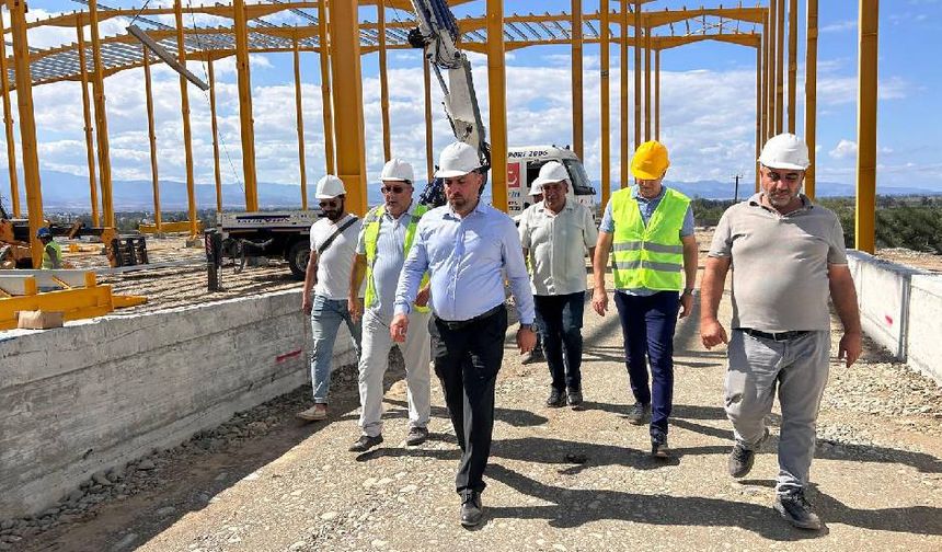 Çavuş, Güzelyurt Soğuk Hava Deposu Projesi’nde incelemelerde bulundu