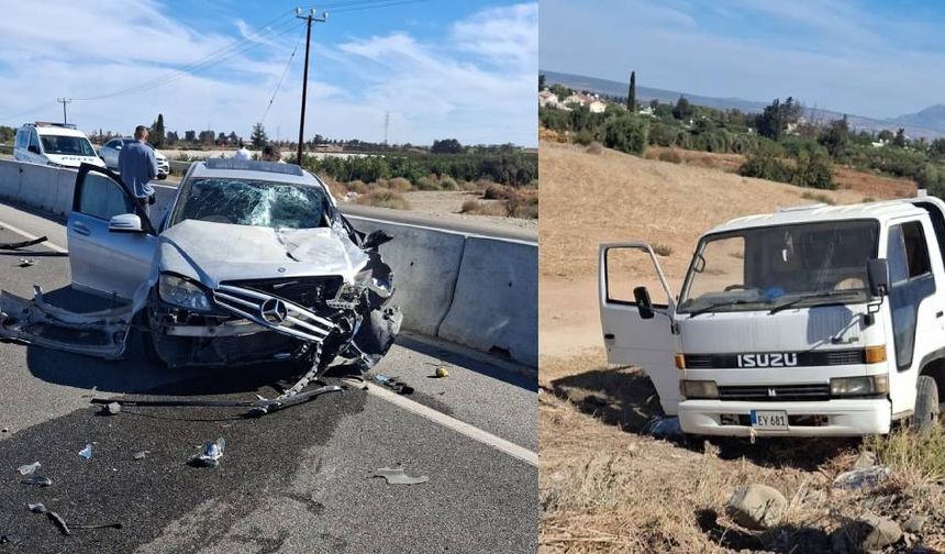 Güzelyurt-Lefke Çevre Yolu’nda kaza: 4 yaralı!