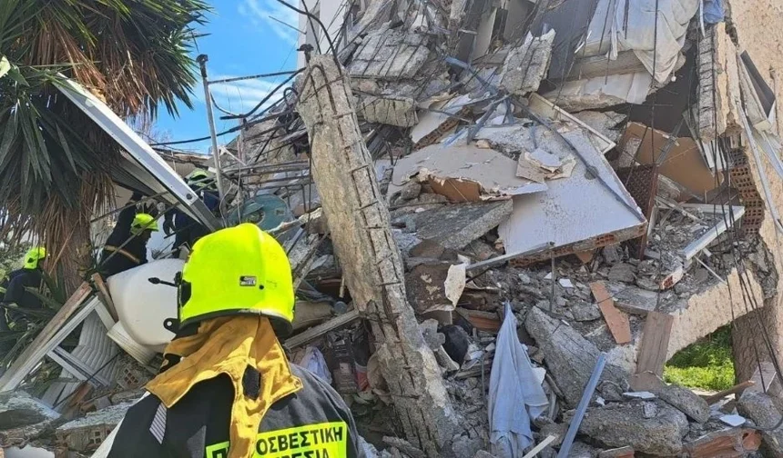 Limasol’da apartman çöktü: 4 yaralı