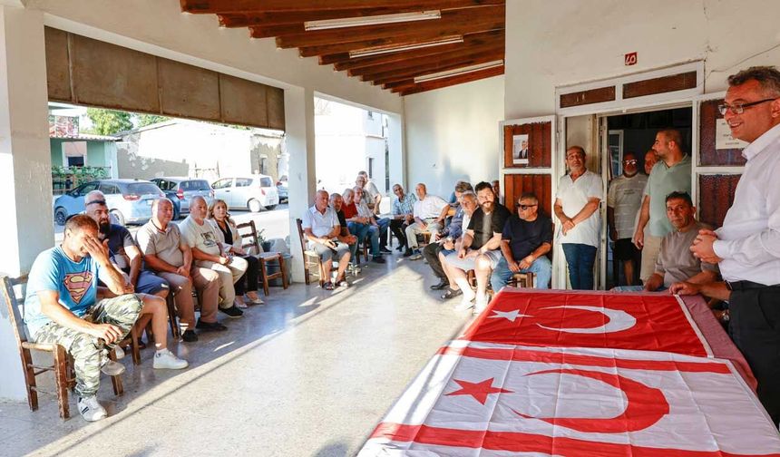 Cumhurbaşkanı Erhürman, Mesarya bölgesinde yurttaşlarla bir araya geldi