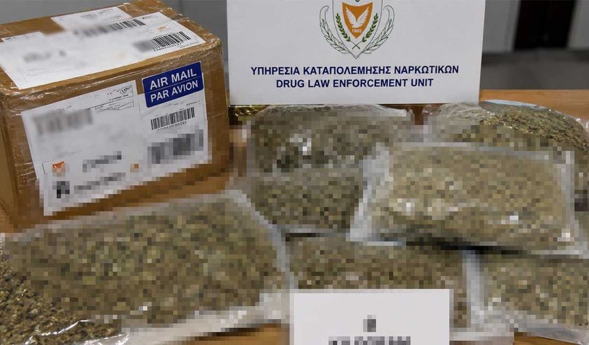 Güney'e postayla 8 kilogram uyuşturucu geldi