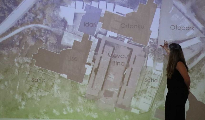 Lefke Gazi Lisesi'nin yeni binasıyla ilgili bilgilendirme toplantısı yapıldı