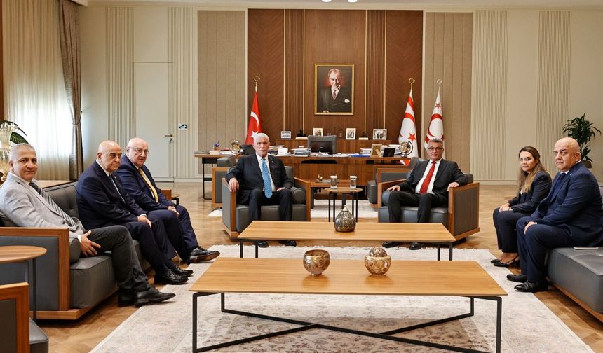 Erhürman, İYİ Parti Genel Başkanı Dervişoğlu ve beraberindeki heyeti kabul etti