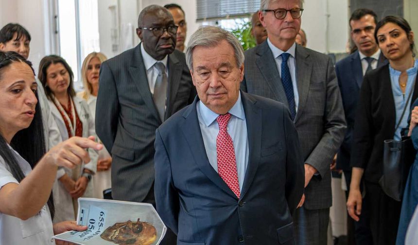 KŞK, Guterres’in Antropoloji Laboratuvarı’nı ziyaretini memnuniyetle karşıladı