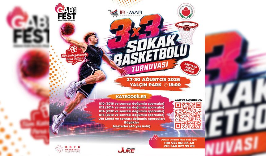 3X3 Sokak Basketbolu Turnuvası’nda kayıtlar devam ediyor