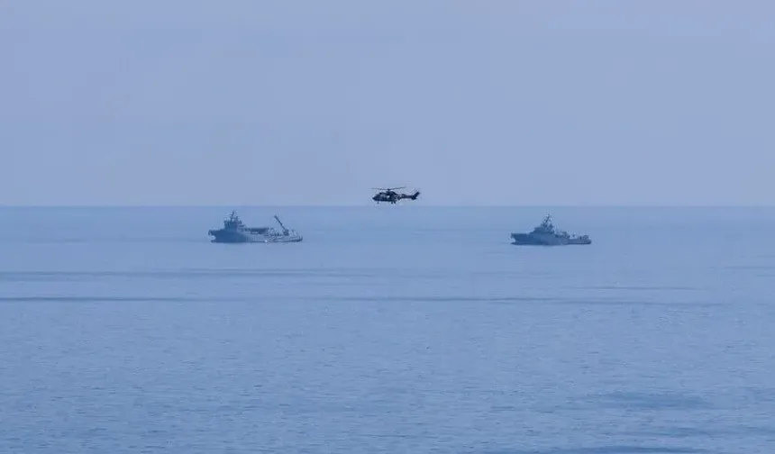 TCG Alemdar ile TCG Işın, 550 metre derinlikte robotik dalış ve taramalarını sürdürüyor