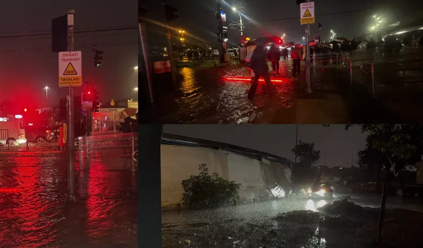 İstanbul'da sağanak yağmur hayatı durdurdu
