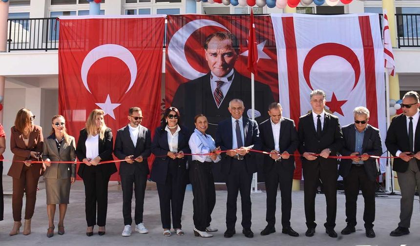Haspolat Gülen Tüfekçi İlkokulu’nda yeni derslik binaları ve oyun parkı açıldı