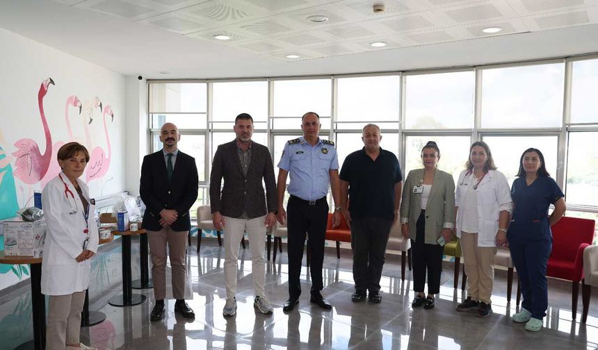 Polislerden Çocuk Onkoloji Servisi’ne anlamlı destek